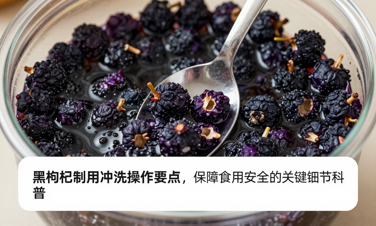 黑枸杞脱蜡后冲洗操作要点 保障食用安全的关键细节科普