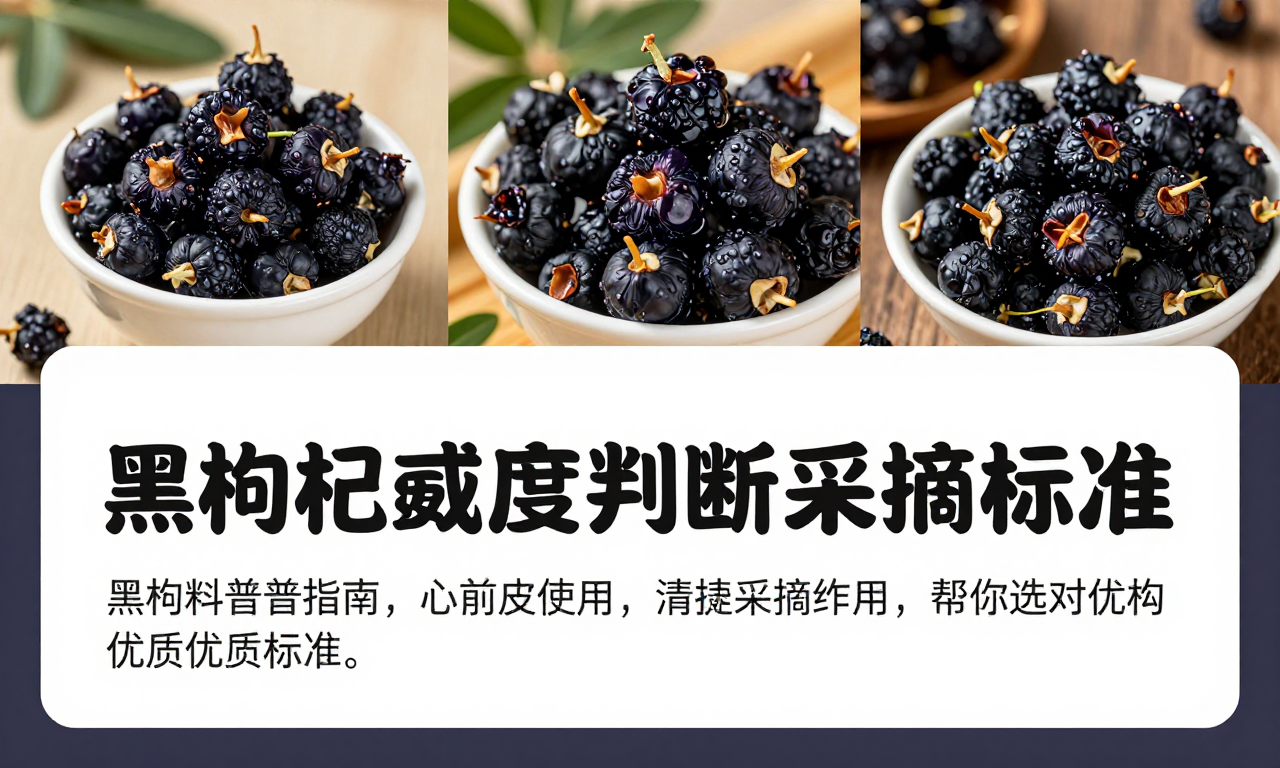 黑枸杞成熟度判断采摘标准 专业科普指南帮你选对优质黑枸杞