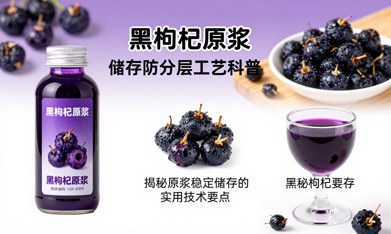 黑枸杞原浆储存防分层工艺科普 揭秘原浆稳定储存的实用技术要点