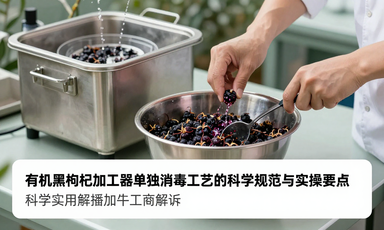 有机黑枸杞加工器具单独消毒工艺的科学规范与实操要点科普