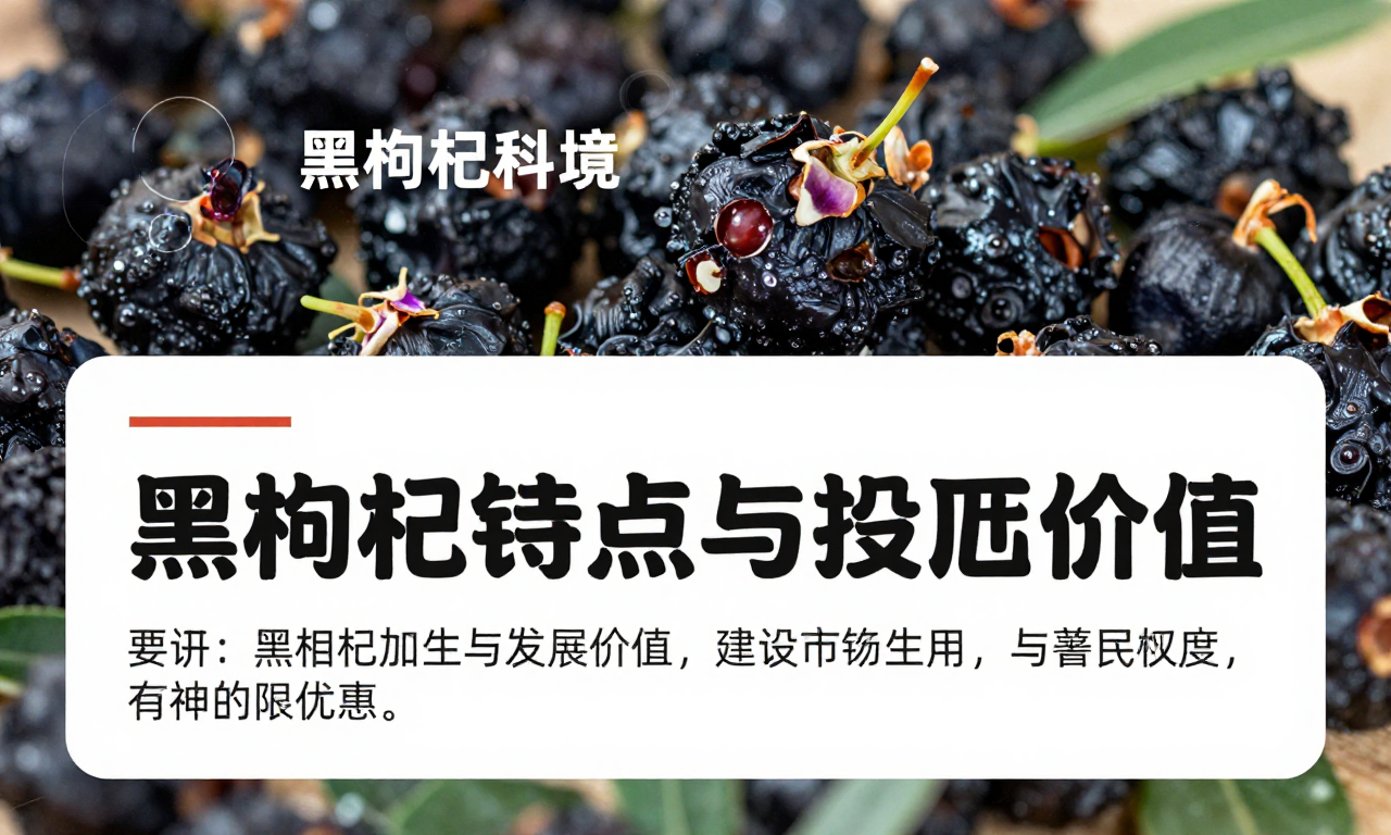 黑枸杞特色小镇建设项目资讯：科普其建设亮点与发展价值