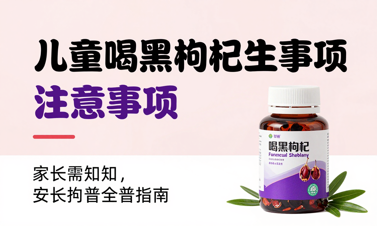 儿童喝黑枸杞注意事项 家长需知晓的安全科普指南