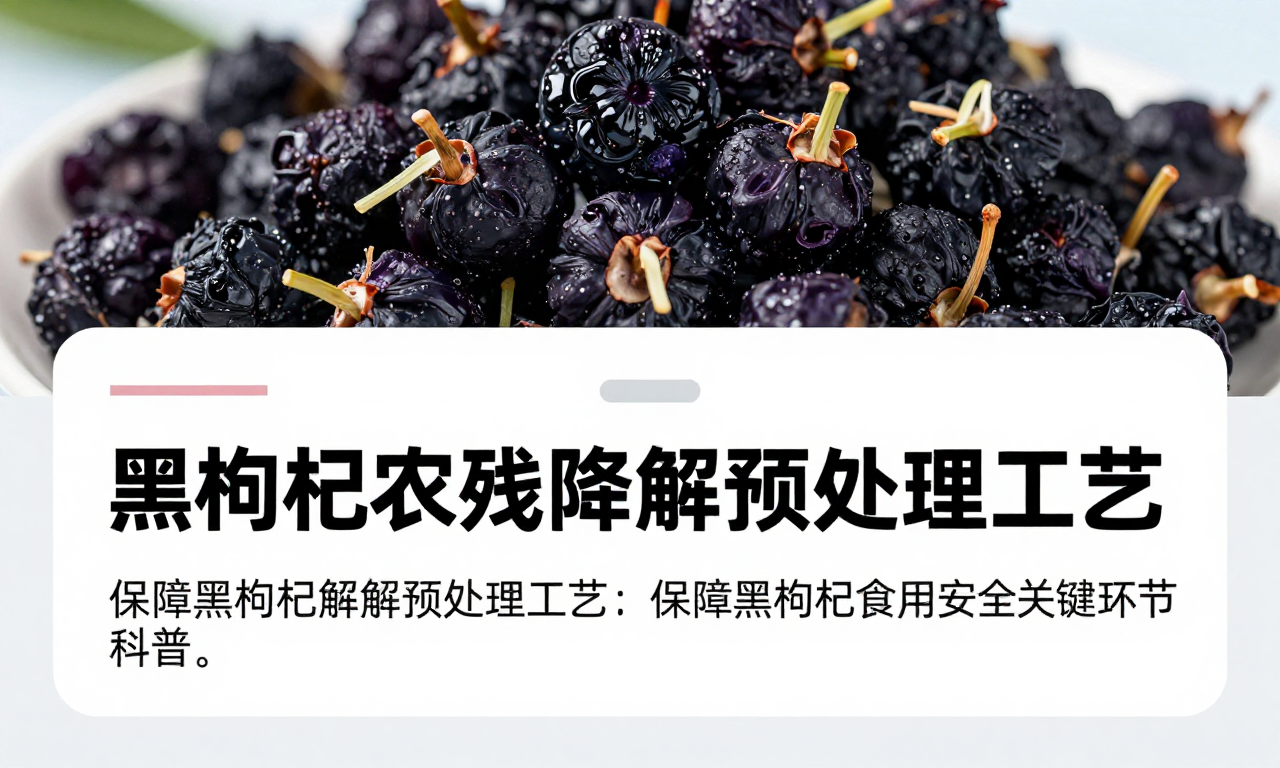 黑枸杞加工农残降解预处理工艺：保障黑枸杞食用安全的关键环节科普