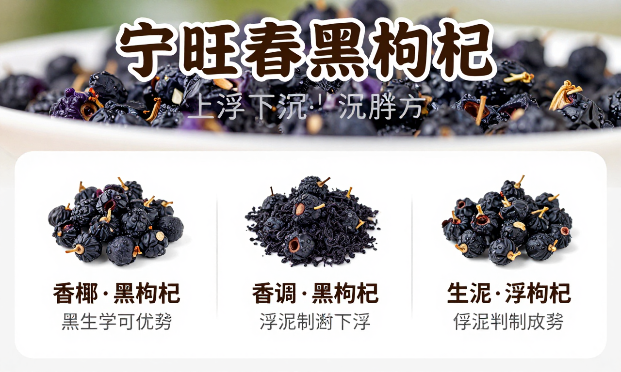 宁旺春黑枸杞上浮下沉辨别品质 科普如何通过浮沉判断其优劣