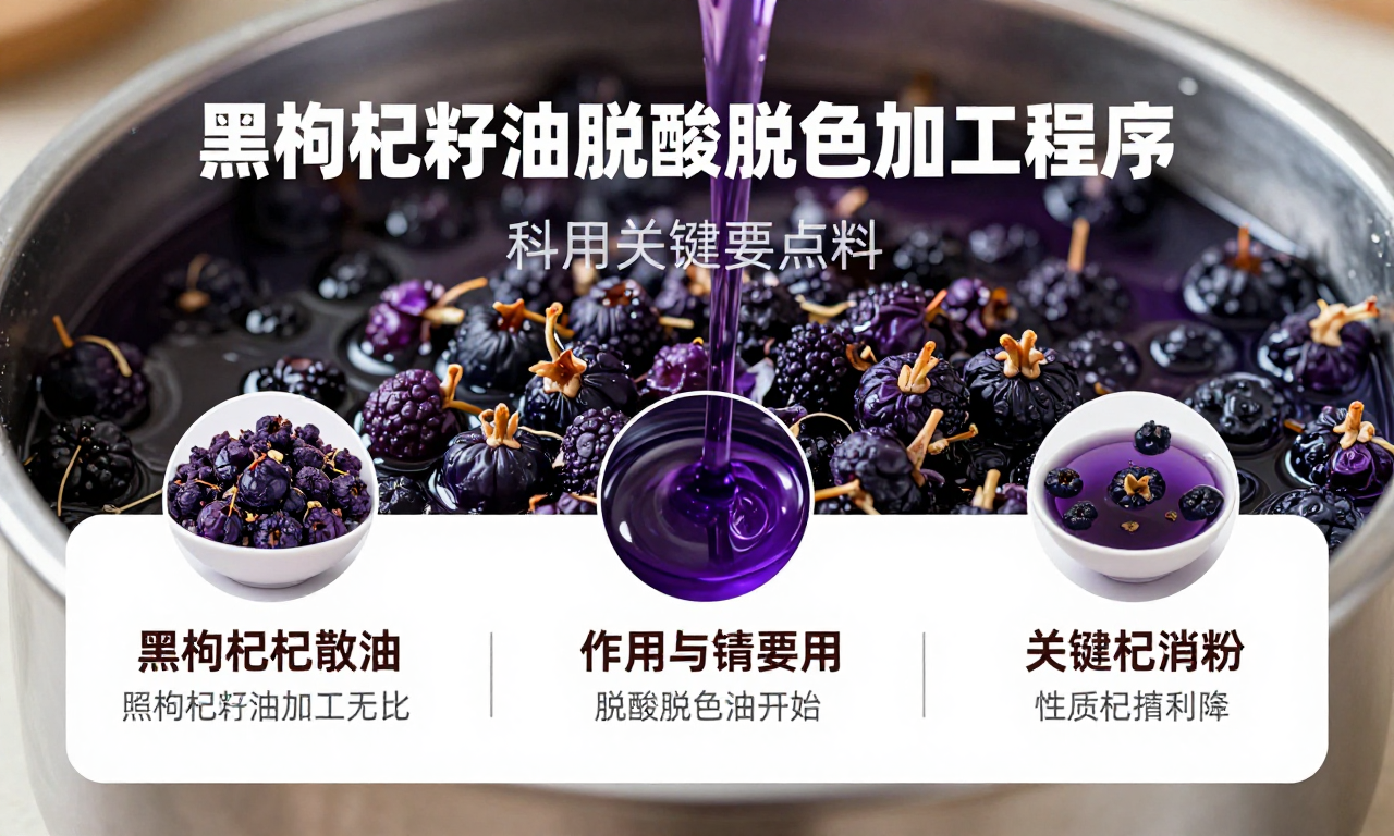 黑枸杞籽油脱酸脱色加工工序：作用与关键要点科普