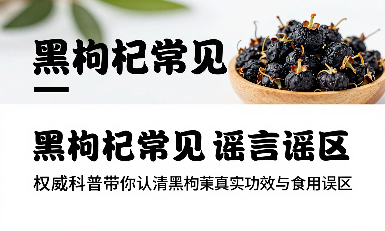 黑枸杞常见谣言辟谣：权威科普带你认清黑枸杞的真实功效与食用误区