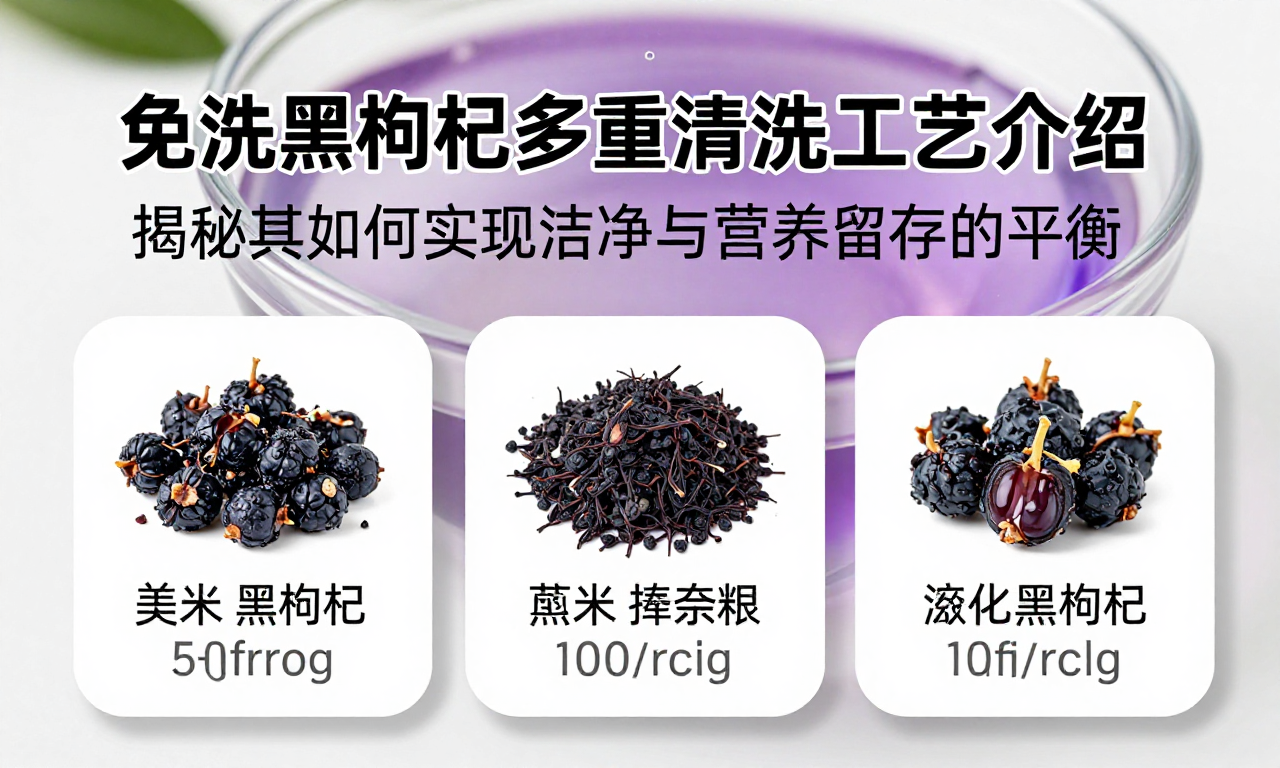 免洗黑枸杞多重清洗工艺介绍 揭秘其如何实现洁净与营养留存的平衡