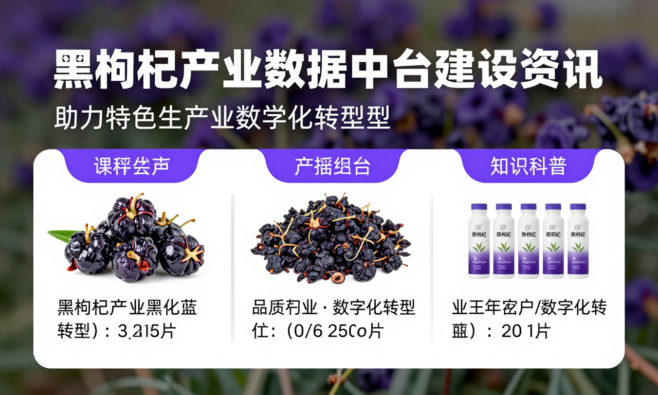 黑枸杞产业数据中台建设资讯:助力特色产业数字化转型的知识科普