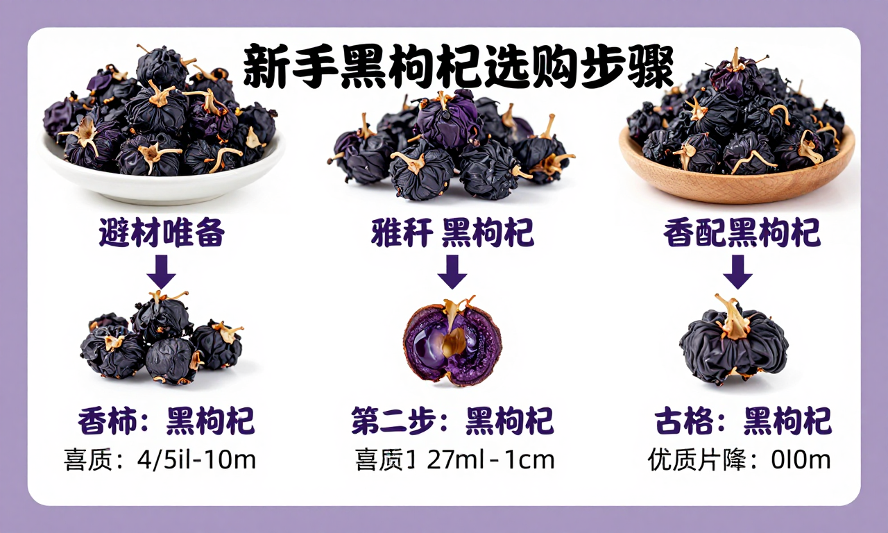 新手黑枸杞选购步骤 教你避开坑选到优质好黑枸杞