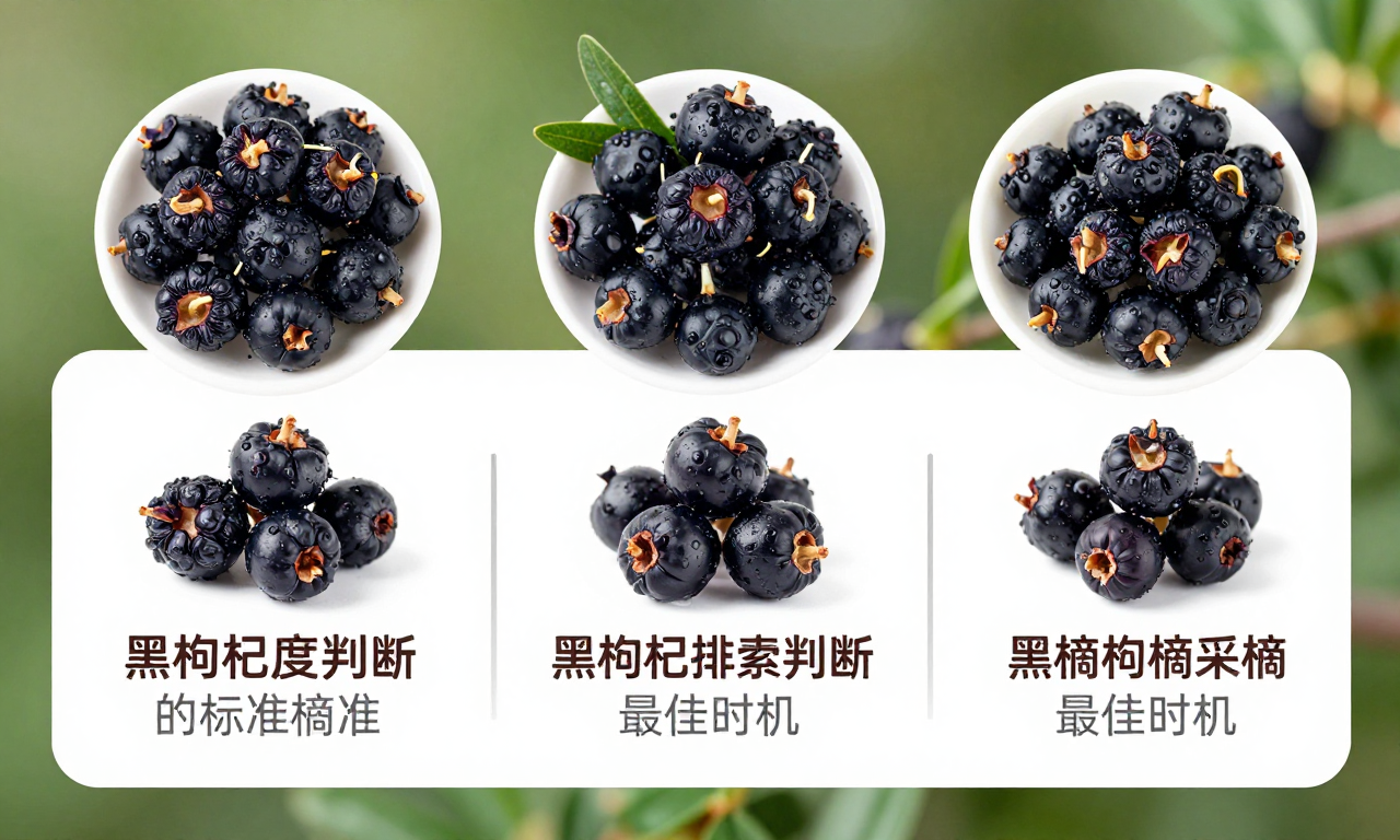 黑枸杞成熟度判断采摘标准科普 教你精准把握采摘黑枸杞的最佳时机