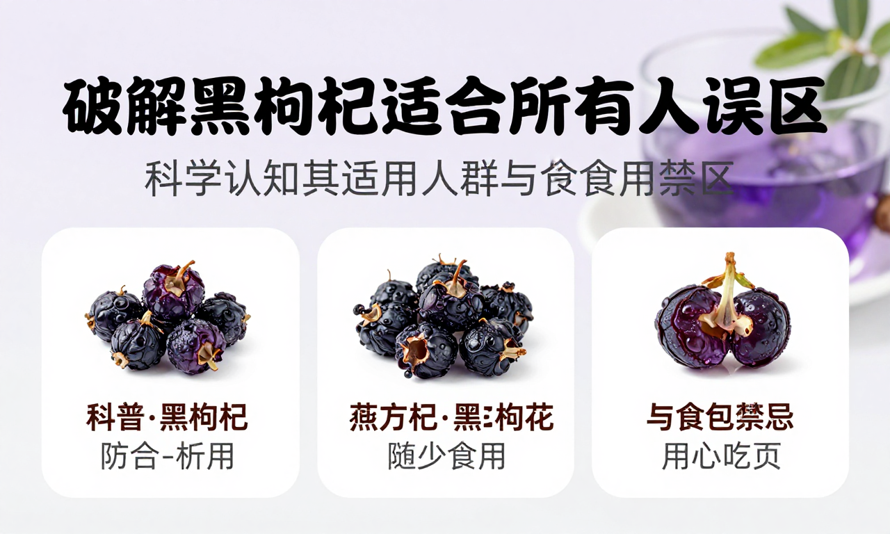 破解黑枸杞适合所有人误区 科学认知其适用人群与食用禁忌