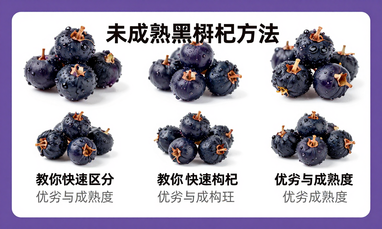 未成熟黑枸杞辨别方法科普：教你快速区分优劣与成熟度