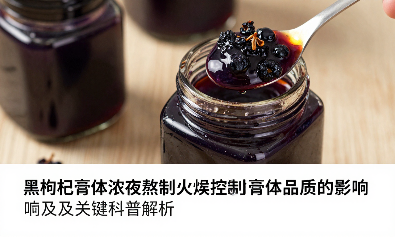 黑枸杞膏体浓缩熬制火候控制对膏体品质的影响及关键科普解析